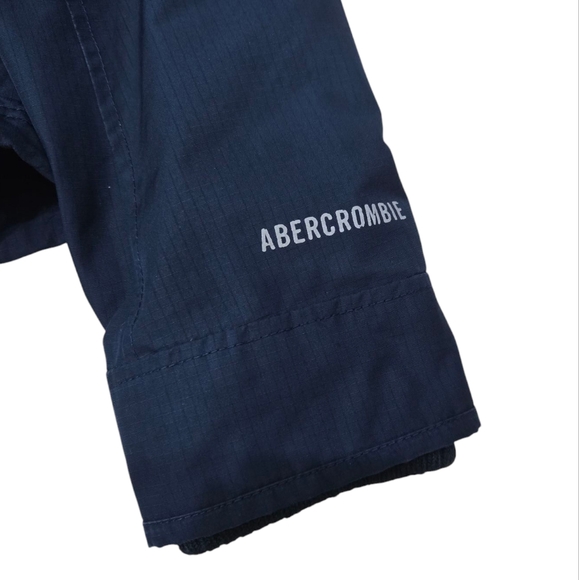 Abercrombie & Fitch Navy Blue Winter Coat Jacket Hoodies Size L - Picture 4 of 8